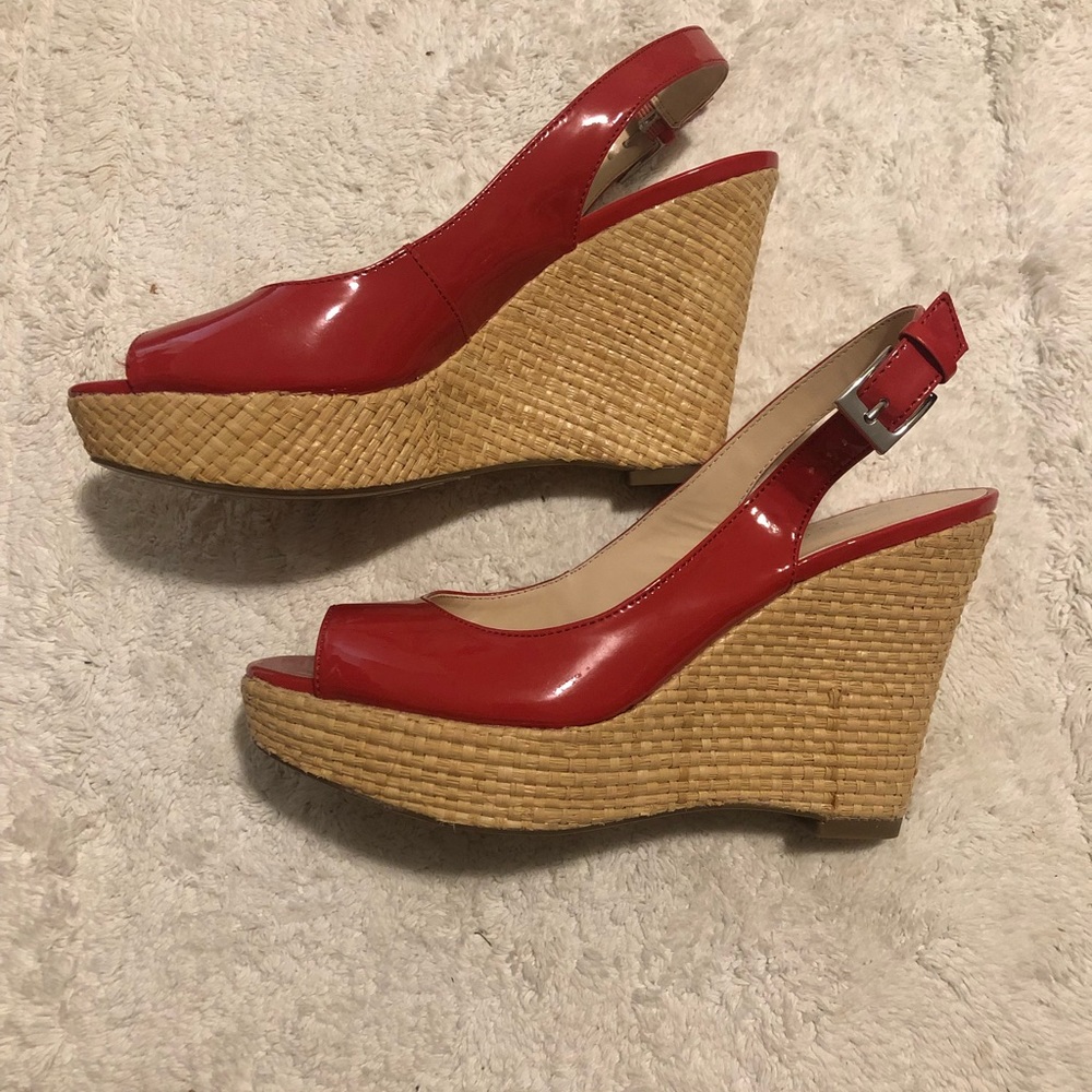 Brand New Red Wedge Heels